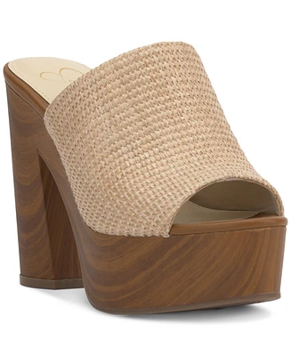 Jessica Simpson Women's Shelbie Block Heel Platform Mules
