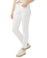 Silver Jeans Co. Women's Boyfriend Mid Rise Slim Leg Luxe Stretch