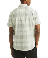Nautica Men's Short Sleeve Button-Down Plaid Oxford Shirt