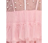 Say Yes Juniors' Faux-Pearl-Corset Ruffled-Skirt Ball Gown, Created for Macy's