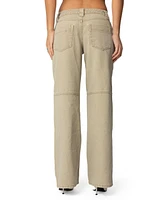 Edikted Womens Morgan Low Rise Carpenter Jeans