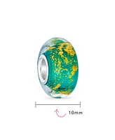 Bling Jewelry Murano Glass Charm Bead Red Green Purple Blue Gold Foil European Bracelet