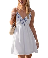 Women's Garden Trail Floral Mini Beach Dress