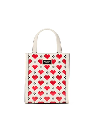 Kate Spade New York Manhattan Pixel Hearts Mini Tote Bag