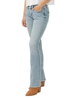 Silver Jeans Co. Women's Britt Low Rise Curvy Fit Slim Bootcut