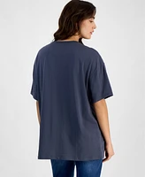 Grayson Threads, The Label Juniors' Smiley World Grid T-Shirt