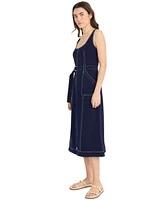 Luxely Women's Belted Midi Dress