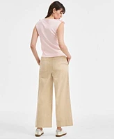 On 34th Womens Rose Shoulder Tank Top Cropped Wide Leg Pants Exclusively At Macys