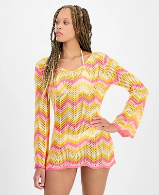 Miken Juniors' Chevron Dress Swim Cover-Up, Exclusively at Macy's