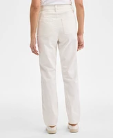 Style & Co Women's Embroidered High-Rise Straight-Fit Jeans, Exclusively at Macy's