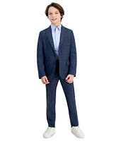 Kenneth Cole Reaction Big Boys Slim-Fit Plaid Suit
