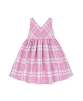 Hope & Henry Girls' Sleeveless Linen Swing Dress