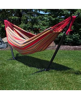 Double Brazilian Hammock - Large Two Person Hammock For Backyard & Patio - 450 Pound Capacity - Sunset