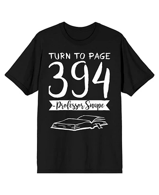 Harry Potter Big & Tall Turn to Page 394 Black T-shirt-4XL