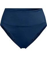 Lands' End Women's Plus Tugless High Waisted Bikini Bottoms