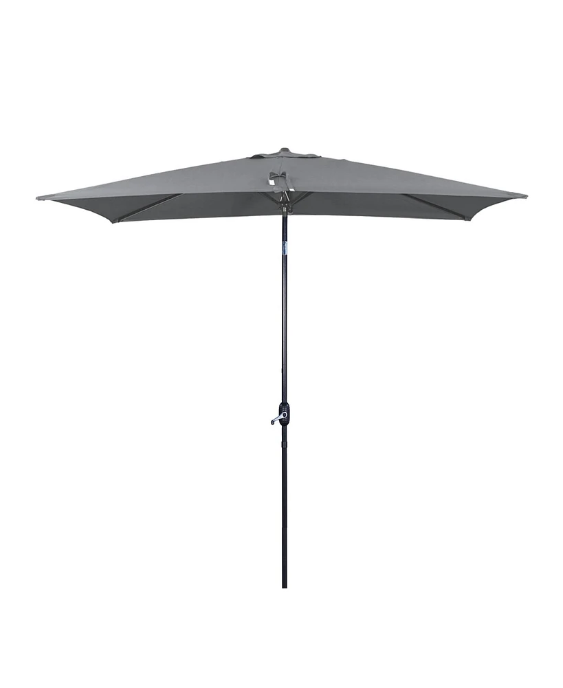 10 ft. x 6.5 Rectangular Market Umbrella with Waterproof and Uv Resistant Navy Blue