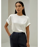 Contemporary Oversized Silk Top for Women