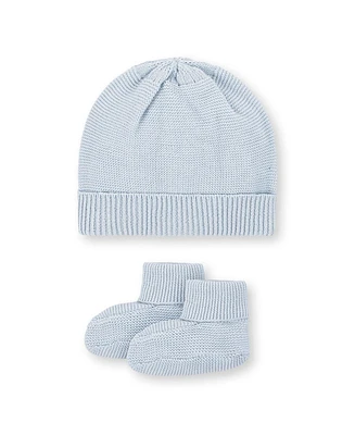 Hope & Henry Baby Organic Sweater Beanie and Bootie 2-Piece Set, Infant