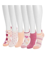 Muk Luks Women's 6 Pack 3D Tab Low Cut Socks