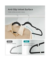 20-Pack Velvet Hangers, Non-Slip Suit Hangers with Shoulder Notches for Clothes Organization