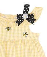 Rare Editions Baby Girls Bumble Bee Seersucker Dress