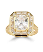 Rachel Zoe 14K Gold Plated Sterling Silver Cocktail Engagement Ring