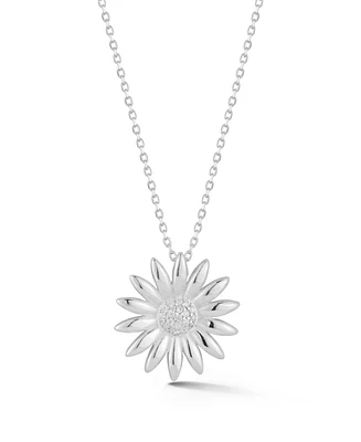 Rachel Zoe 14K Gold Plated Sterling Silver Pave Flower Necklace