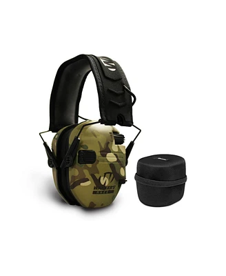 Walkers Game Ear Razor Muffs (Multicam Tan Camo) with Protective Case