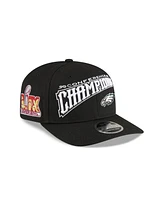 New Era Men's Black Philadelphia Eagles 2024 Nfc Champions Locker Room 9SEVENTY Adjustable Hat