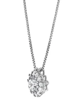 Diamond Halo Pendant Necklace (1/2 ct. t.w.) in 14k White Gold