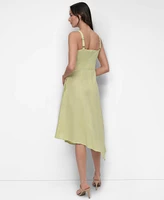 Dkny Women's Sleeveless Paneled Asymmetric Dress