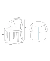 Manhattan Comfort 24.8" Palmer Modern Tweed Dining Armchair