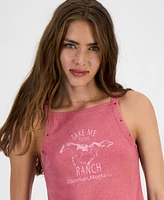 Love Tribe Juniors' Take Me to the Ranch Graphic Tank Top