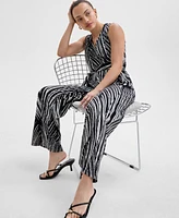 I.n.c. International Concepts Petite Printed Sleeveless Jumpsuit, Exclusively at Macy's