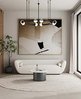 Manhattan Comfort 31.49" Alondra Modern Round Sintered Stone Top Coffee Table