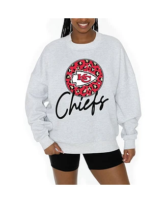 Gameday Couture Men's and Women's Ash Kansas City Chiefs Going Wild Premium Fleece Pullover Sweatshirt