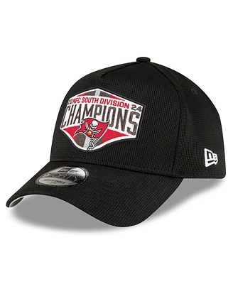 New Era Men's Black Tampa Bay Buccaneers 2024 Nfc South Division Champions Locker Room 9FORTY A-Frame Adjustable Hat