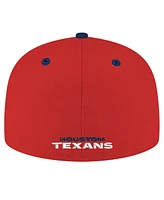 New Era Men's Red/Navy Houston Texans Flipside Two-Tone 59FIFTY Fitted Hat