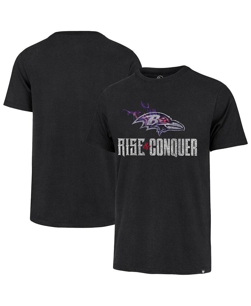 '47 Brand Men's Black Baltimore Ravens Rise and Conquer Franklin T-Shirt