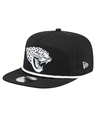 New Era Men's Black Jacksonville Jaguars B-Dub Golfer Snapback Hat