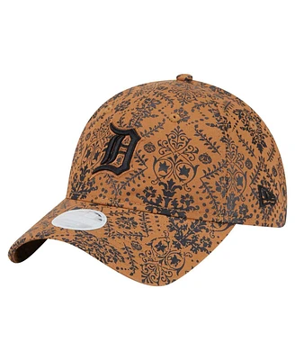 New Era Women's Brown Detroit Tigers Vintage Deco 9TWENTY Adjustable Hat