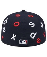 New Era Men's Navy Boston Red Sox Team Confetti 59FIFTY Fitted Hat