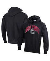 Champion Men's Black Ohio State Buckeyes Vault Late Night Reverse Weave Pullover Hoodie