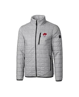 Cutter Buck Men's Gray Buffalo Bills Big Tall Rainier PrimaLoft Eco Insulated Full-Zip Puffer Jacket