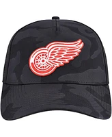 American Needle Men's Black Detroit Red Wings Valin Camo Super Tech Vented Adjustable Hat