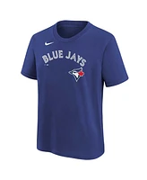 Nike Big Boys and Girls Jordan Romano Royal Toronto Blue Jays Player Name Number T-Shirt