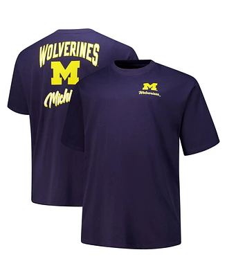 Fanatics Men's Navy Michigan Wolverines Big Tall Helmet T-Shirt