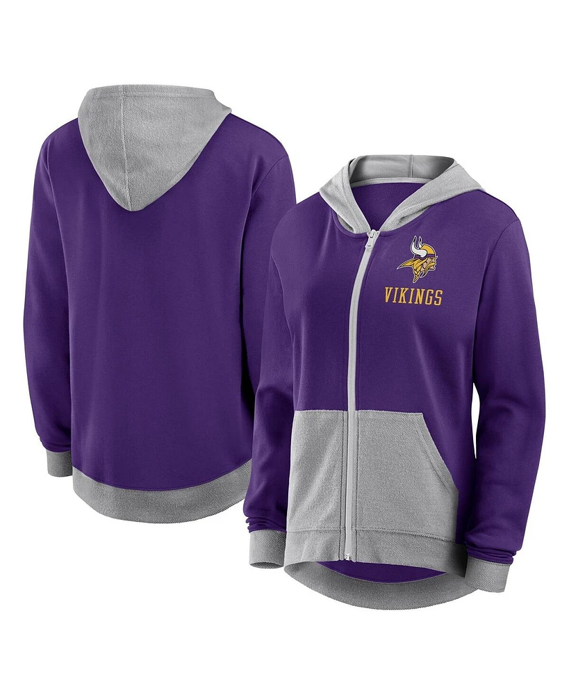 Fanatics Women's Purple Minnesota Vikings Hit It Full-Zip Hoodie