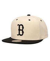 Mitchell & Ness Men's Cream Boston Red Sox Snapback Hat