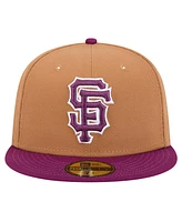 New Era Men's Brown/Purple San Francisco Giants Two Tone Color Pack 59FIFTY Fitted Hat